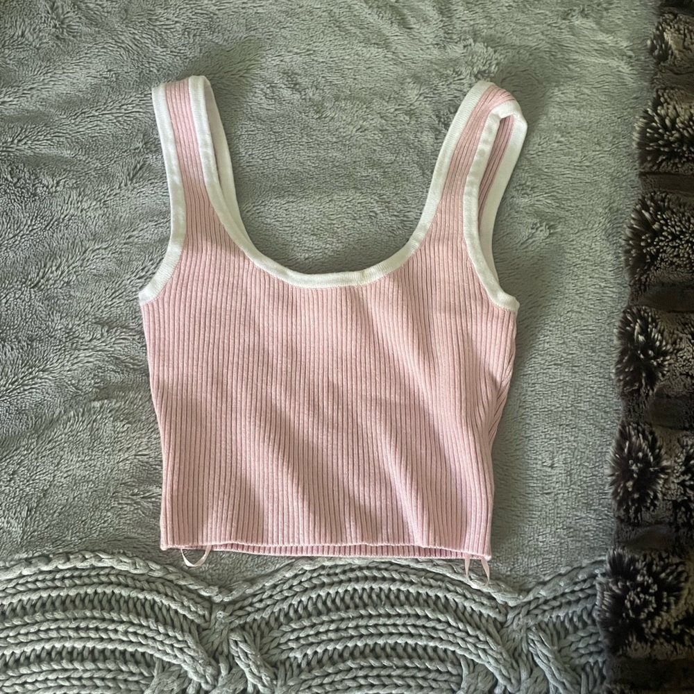 Pink City Beach Cropped Tank Top XS